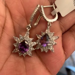 African Amethyst and White Topaz .925